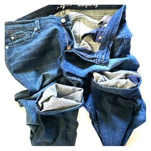 7 for All Mankind Straight Leg Denim